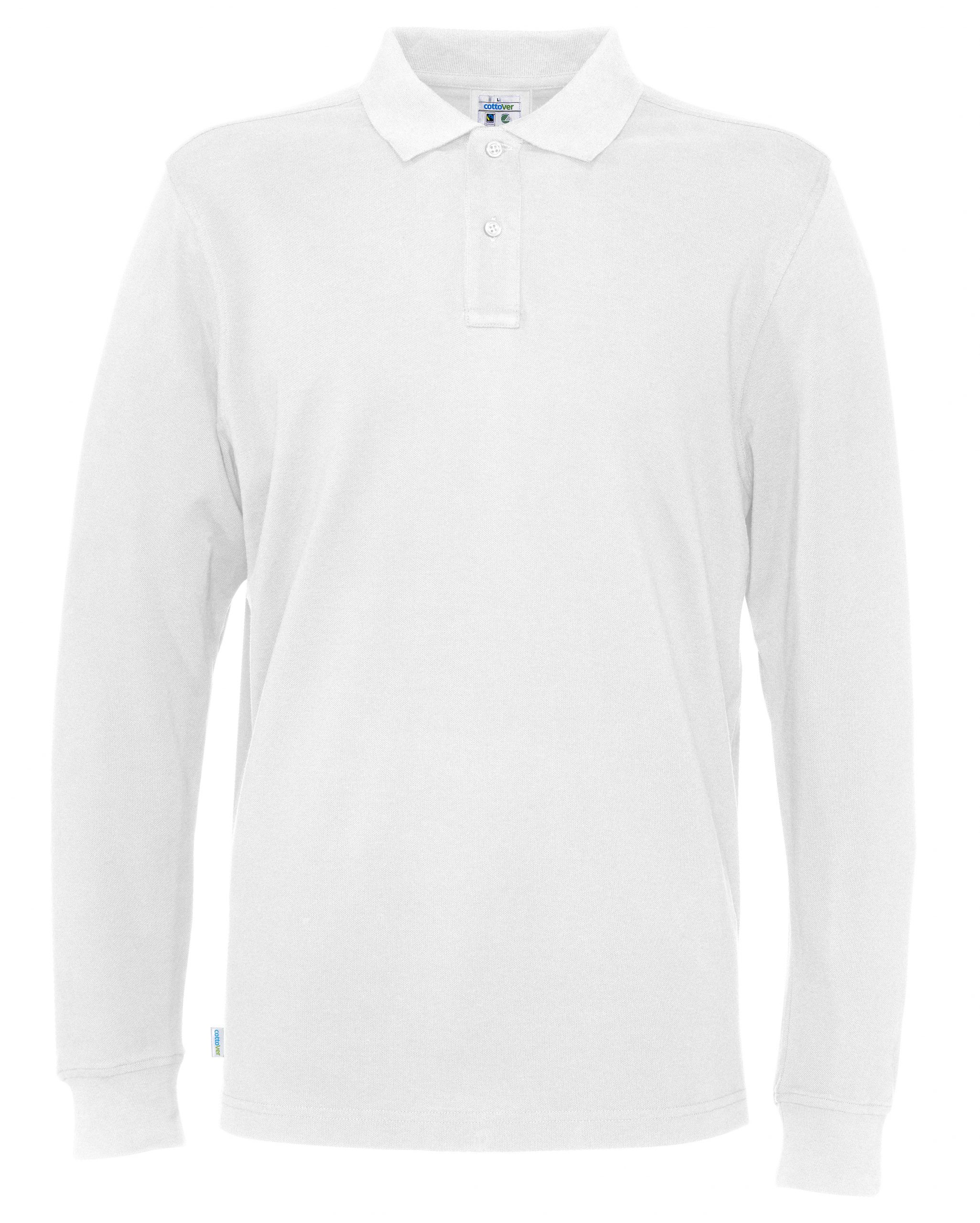 Cottover Pique Long Sleeve Man Valkoinen