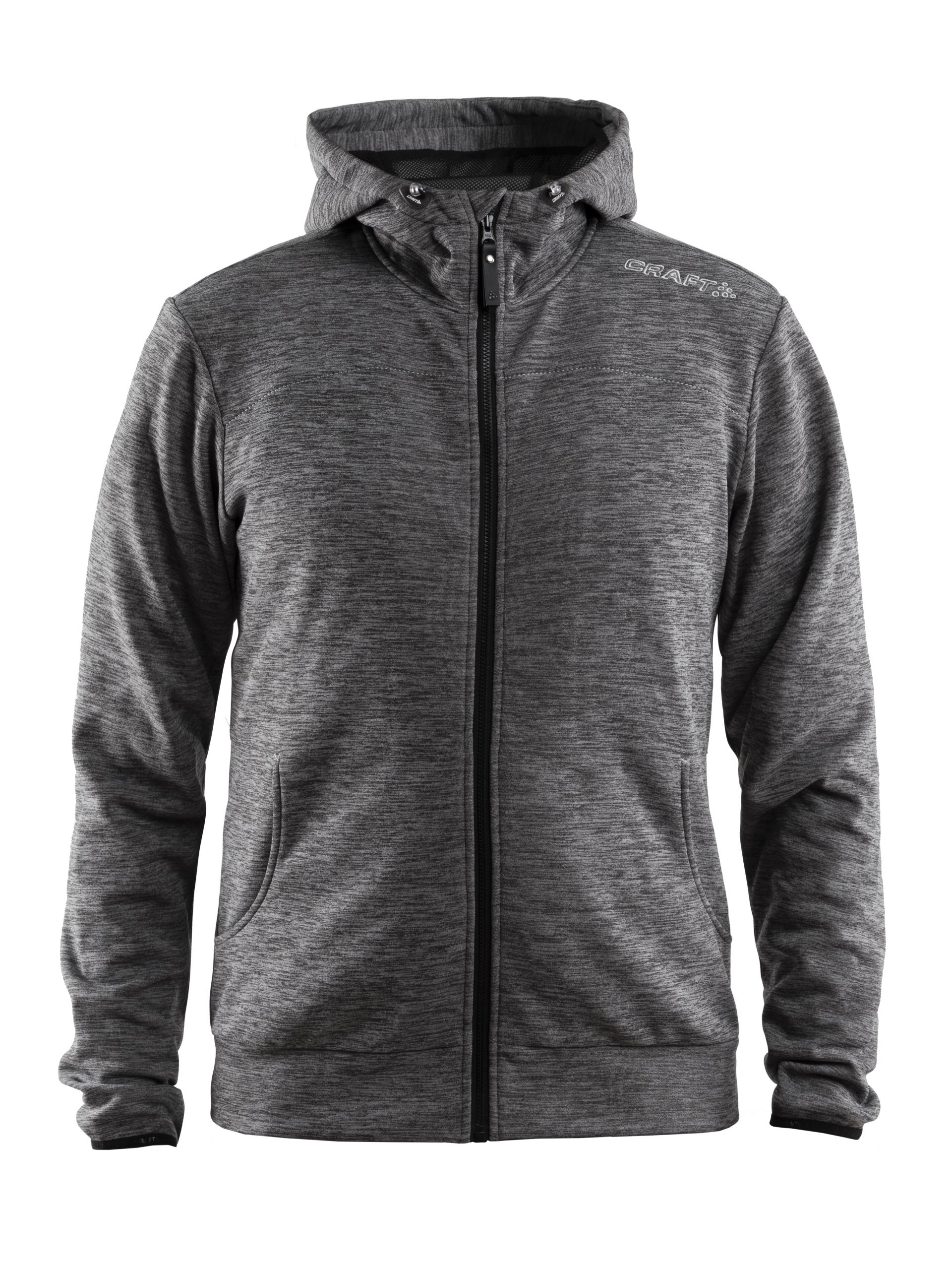 Craft Leisure Full Zip Hood M Dark Grey Melange